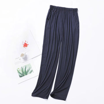 Riolio Winter Male Modal Sleeping Pants Solid Sleep Trousers Mens Pajamas Bottoms Soft Sleepwear Pyjama Homewear Spring Autumn